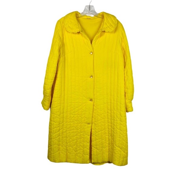Sears Other - SEARS Yellow Quilted Housecoat Robe M VINTAGE